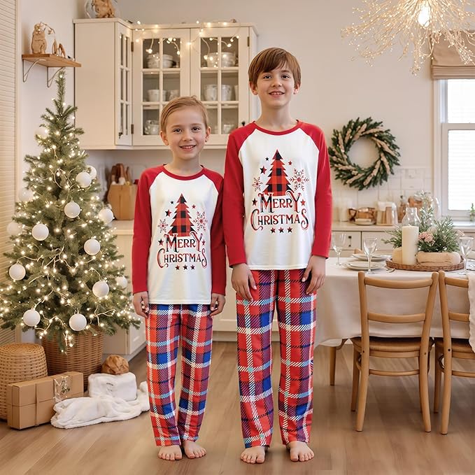 Awoscut Family Christmas Pajamas Matching Pajamas for Family, Xmas PJs Sets Holiday Sleepwear