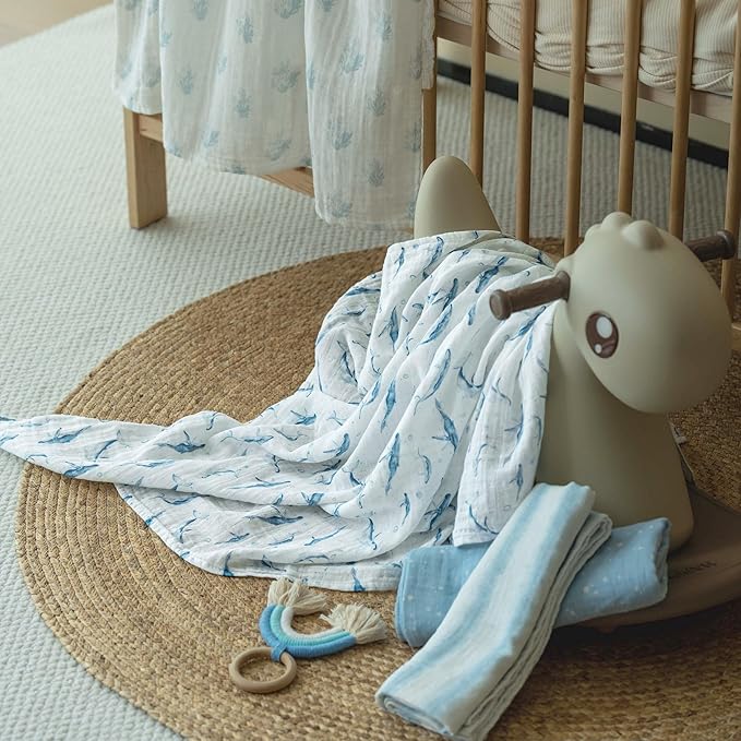 Muslin Swaddle Blankets for Newborn, Cotton Receiving Blanket | 4 Pack 100% - Image 4