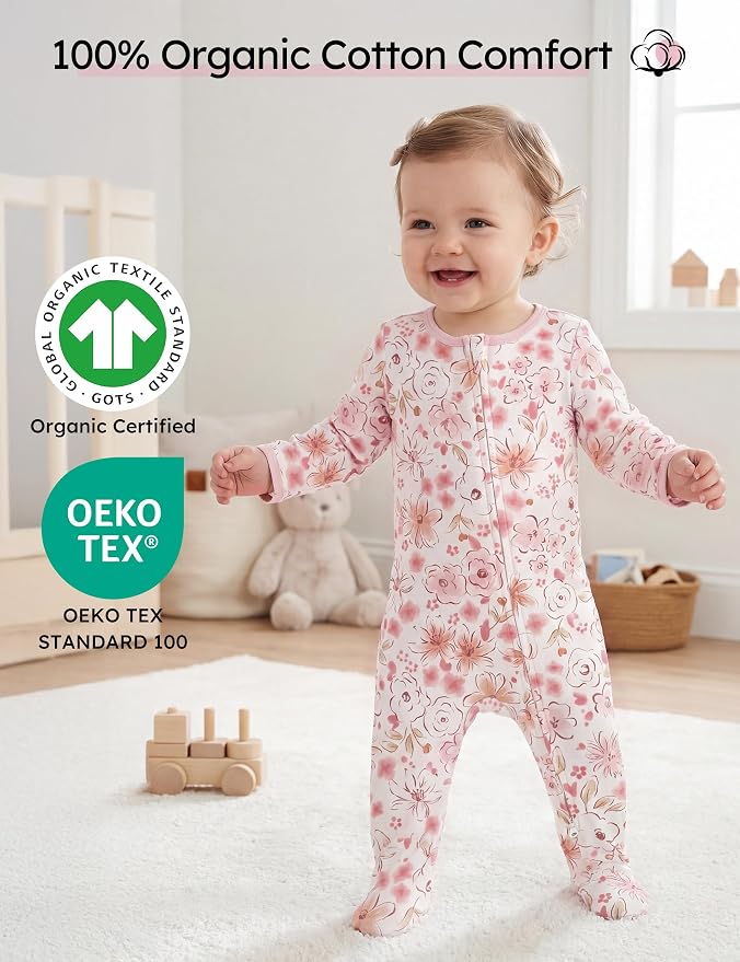 Yoofoss Baby Pajamas 100% Organic Cotton Baby Sleepers - Image 2