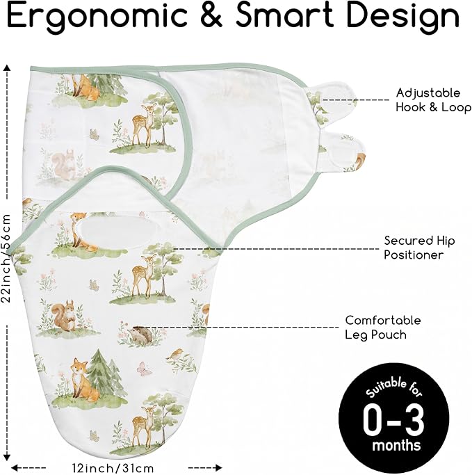Cotton Swaddles for Newborn, Baby Newborn Swaddle 0-3 Month | 2-Pack Soft - Image 3