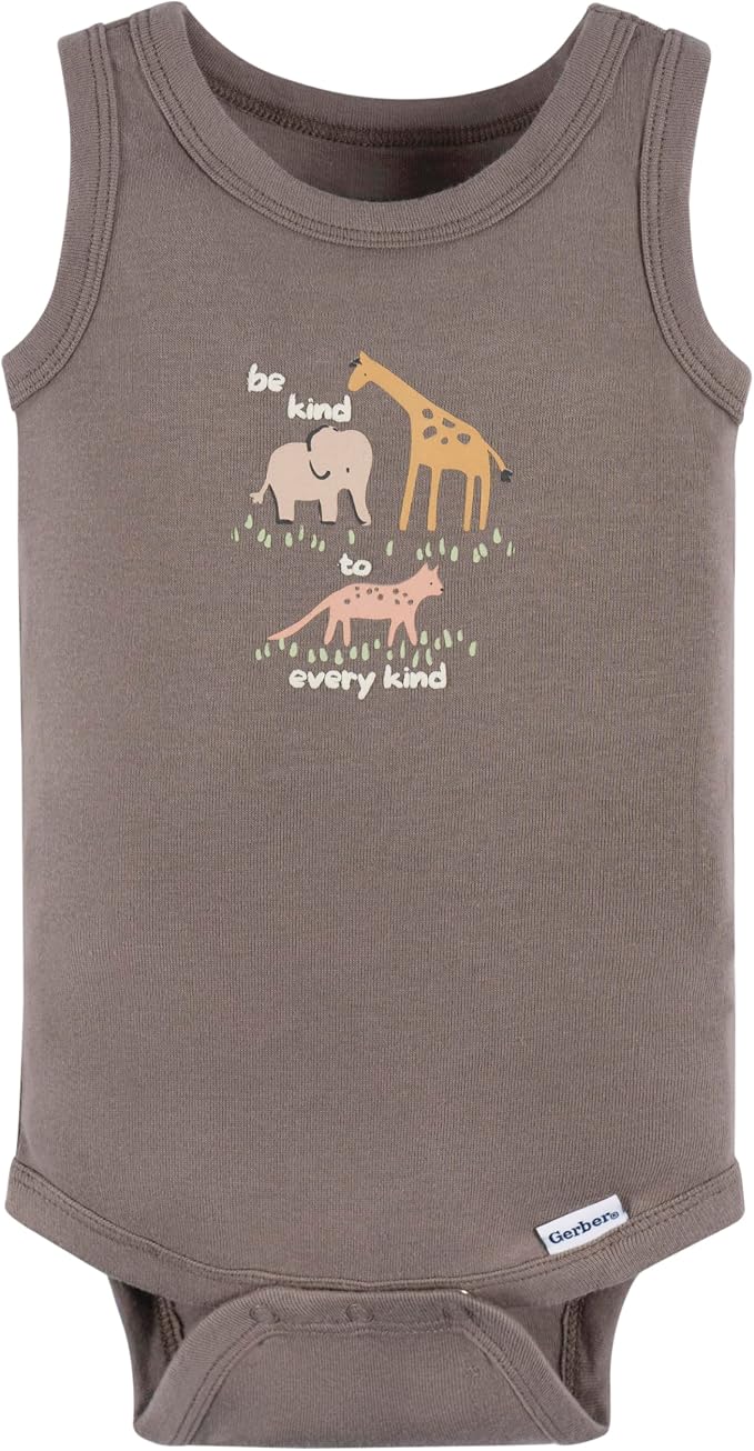 Gerber Baby Boys Multi-Pack Sleeveless Onesies Bodysuit - Image 2