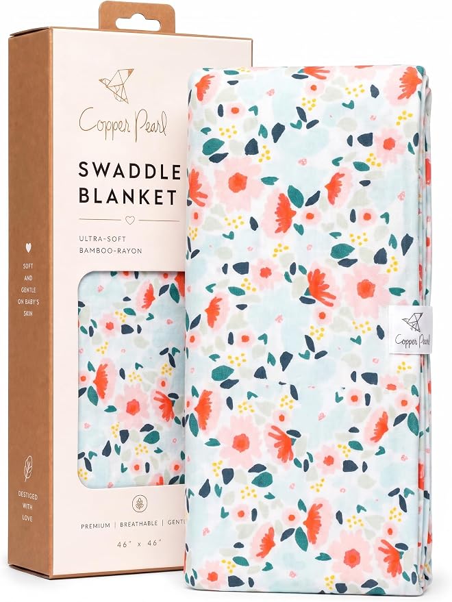 Copper Pearl Swaddle Blankets for Newborns | Soft Stretchy Receiving Blankets by CopperPearl