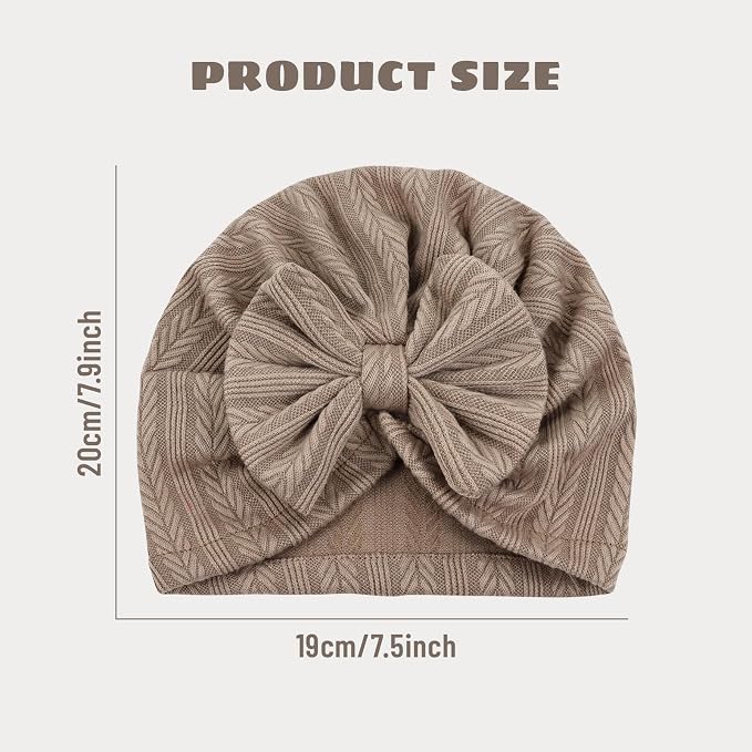 Cinaci 4 Pieces Baby Girls Turban Hats - Image 2