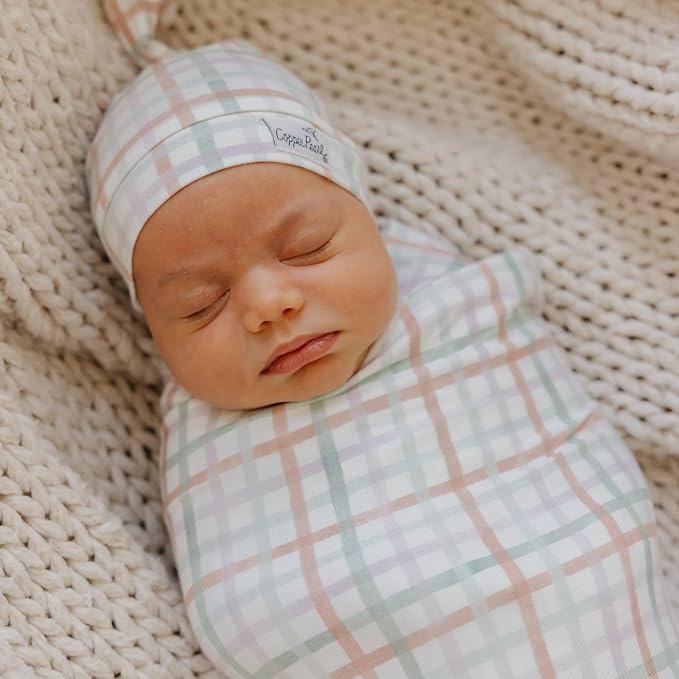 Copper Pearl Swaddle Blankets for Newborns | Soft Stretchy Receiving Blankets - Image 6