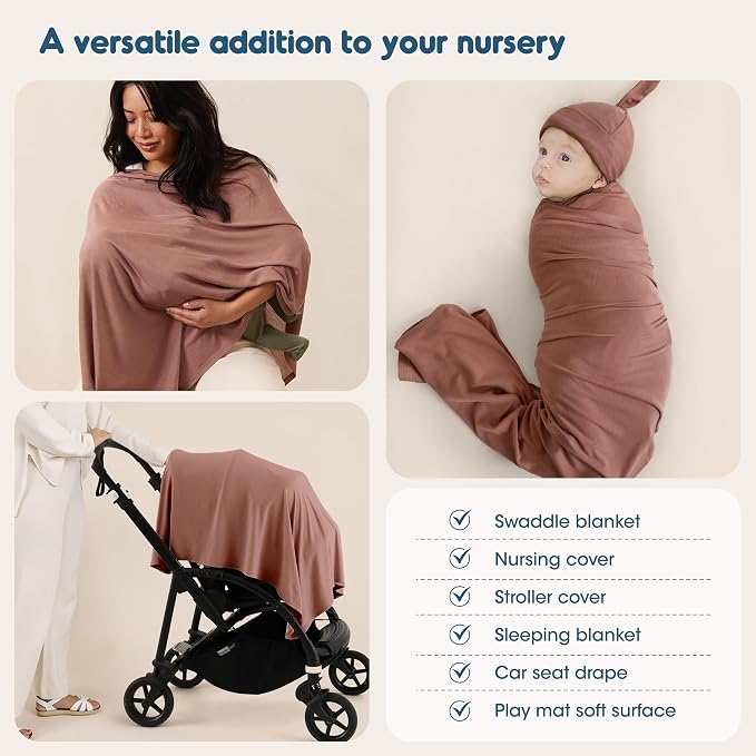 2-Pack Ultra Soft Stretchy Jersey Knit Baby Swaddle Blankets, 33x44 | Snug - Image 5