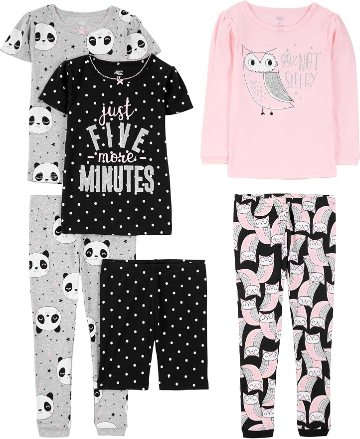 Simple Joys by Carter's Girls 6-piece Snug Fit Cotton Pajama Set by SimpleJoysbyCarters