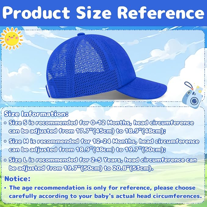 Olreco Baby Baseball Cap Toddler Baseball Hat - Image 6