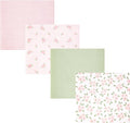Hudson Baby Unisex Baby Cotton Polyester Flannel Receiving Blankets 4-Pack by HudsonBaby