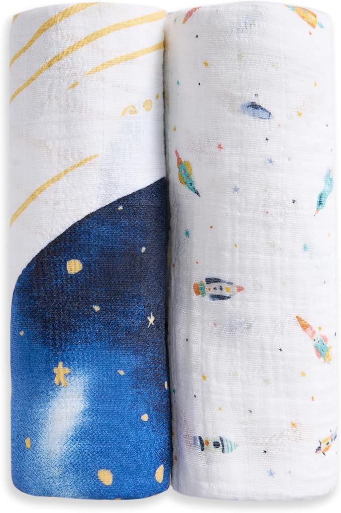 aden + anais 100% Organic Cotton Muslin Swaddles, Breathable Baby Blanket - Image 5