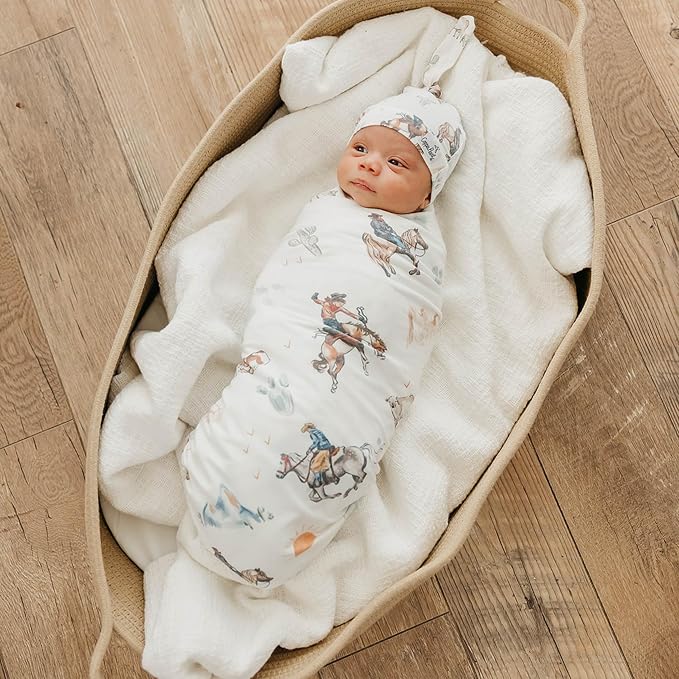 Copper Pearl Swaddle Blankets for Newborns | Soft Stretchy Receiving Blankets - Image 6