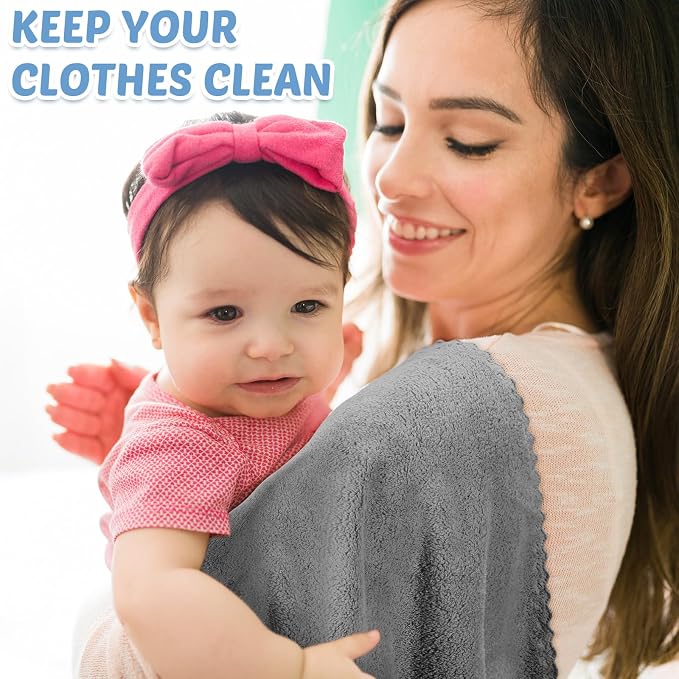 Mixweer 40 Pack Baby Burp Cloths Bulk 20x10 Inch Absorbent Muslin Burp Cloths - Image 6
