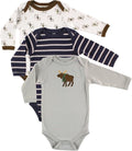 Hudson Baby baby-boys Cotton Long-sleeve Bodysuits 3-pack by HudsonBaby