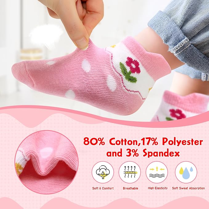 Toddler Non Slip Grip Ankle Socks - Image 5