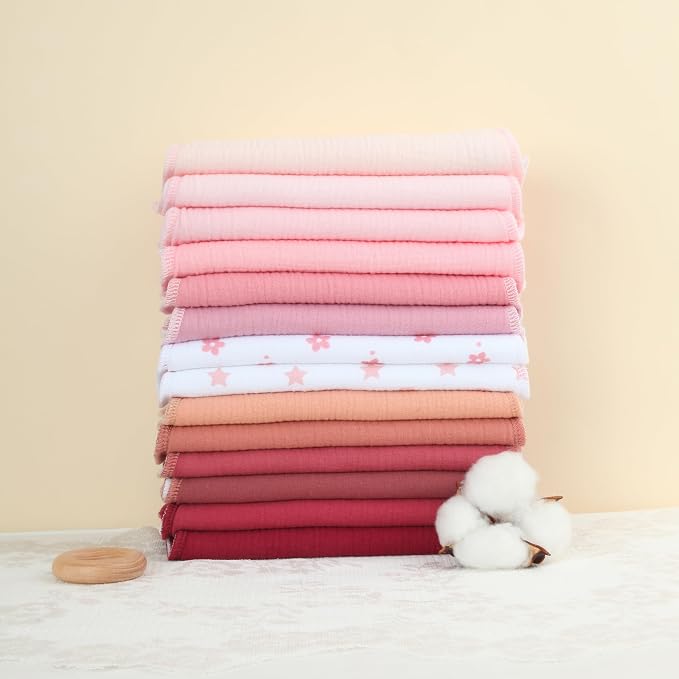 Muslin Burp Cloths 19" x 9", Baby Burping Clothes, Large Extra Soft Absorbent - Image 5