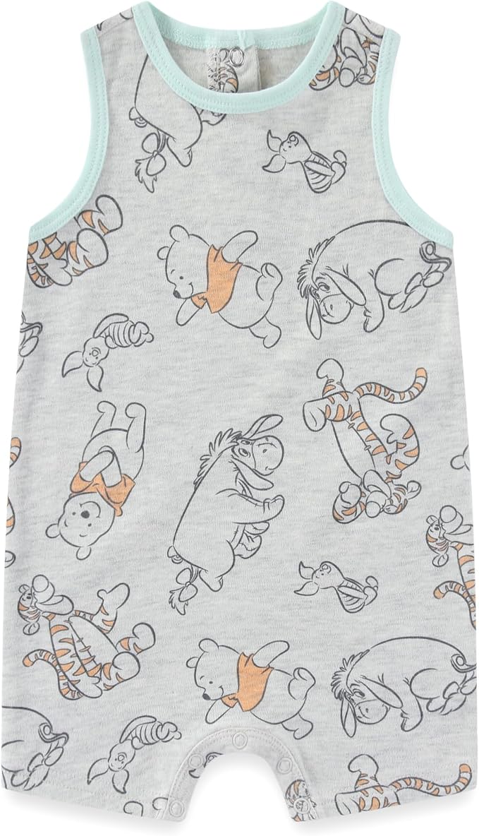 Disney Cars Pooh Mickey Stitch Baby Boys 2 Pack Romper - Image 2