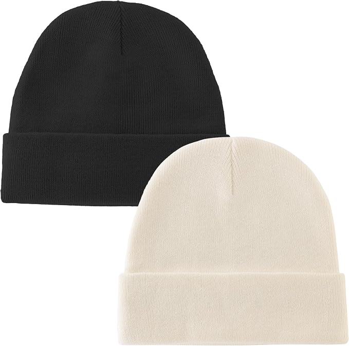 ROYBENS 100% Cotton Baby Beanie Cute Toddler Winter Hat Knit Caps Ages 0-8 | by ROYBENS