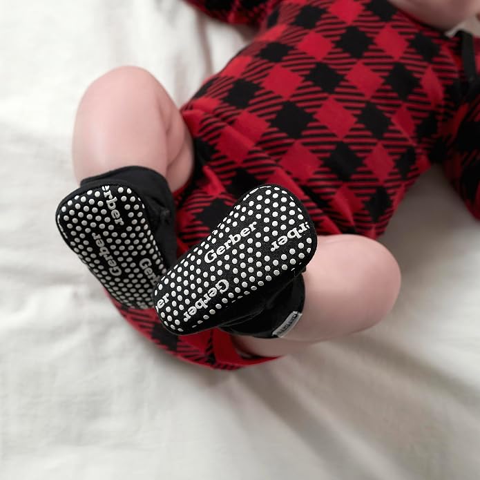 Gerber Baby Fleece Lined Wrap Fasten Non Skid Soft Slipper Booties - Image 2