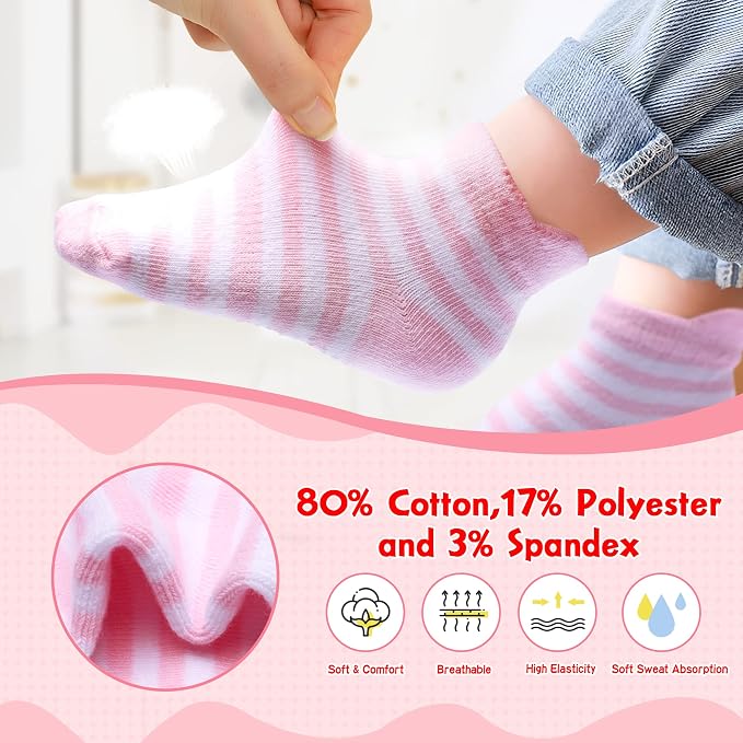 Toddler Non Slip Grip Ankle Socks - Image 5