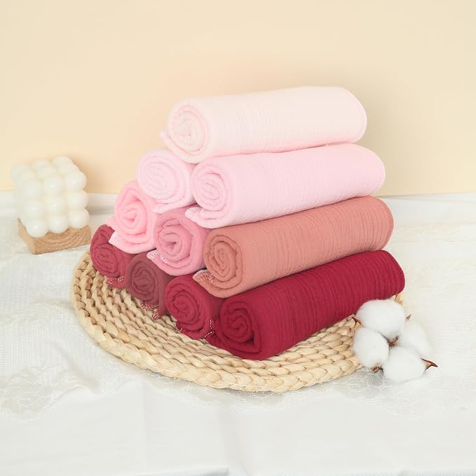 Muslin Burp Cloths 19" x 9", Baby Burping Clothes, Large Extra Soft Absorbent - Image 4