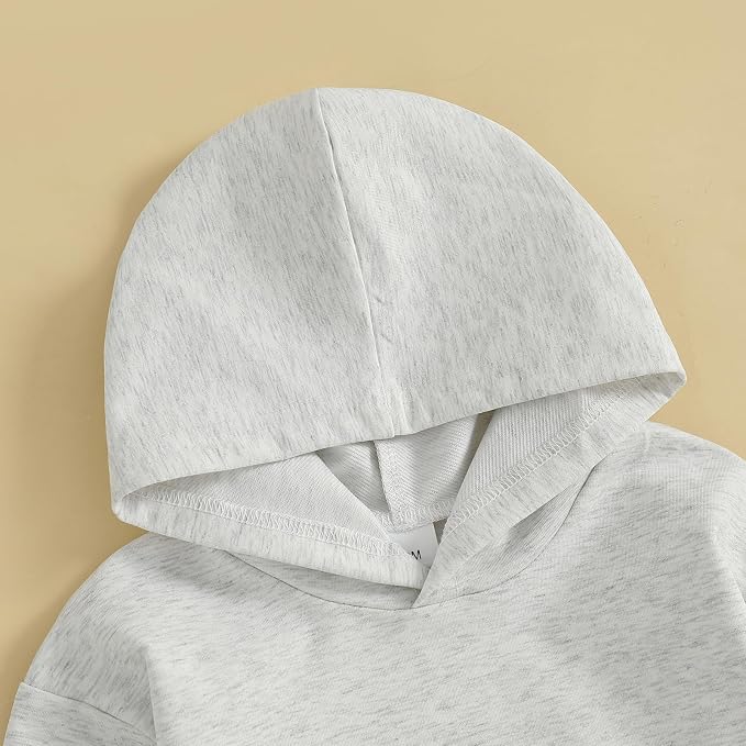 Baby Boy Girl Hooded Romper Cute Solid Color Long Sleeve Sweatshirt Romper - Image 5