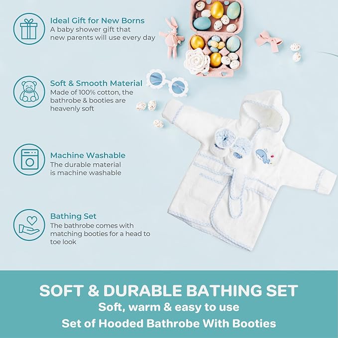 Spasilk 100% Cotton Hooded Terry Bathrobe - Image 4