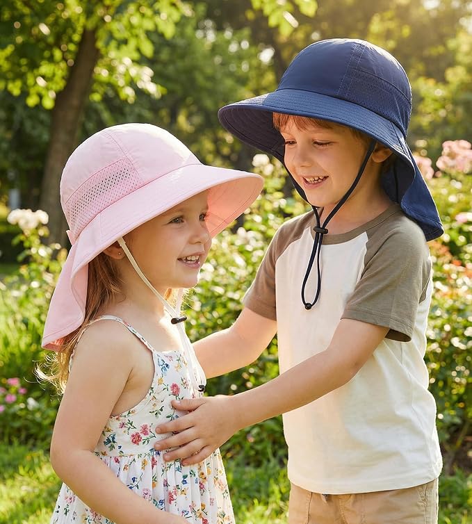Toddler Baby Sun Hat Kids Summer Beach Essentials Adjustable Beach Hats - Image 2