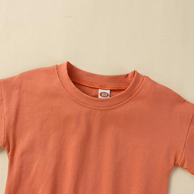 Baby Boy Girl Bubble Romper Infant Plain Oversize T-shirt Bodysuit - Image 5