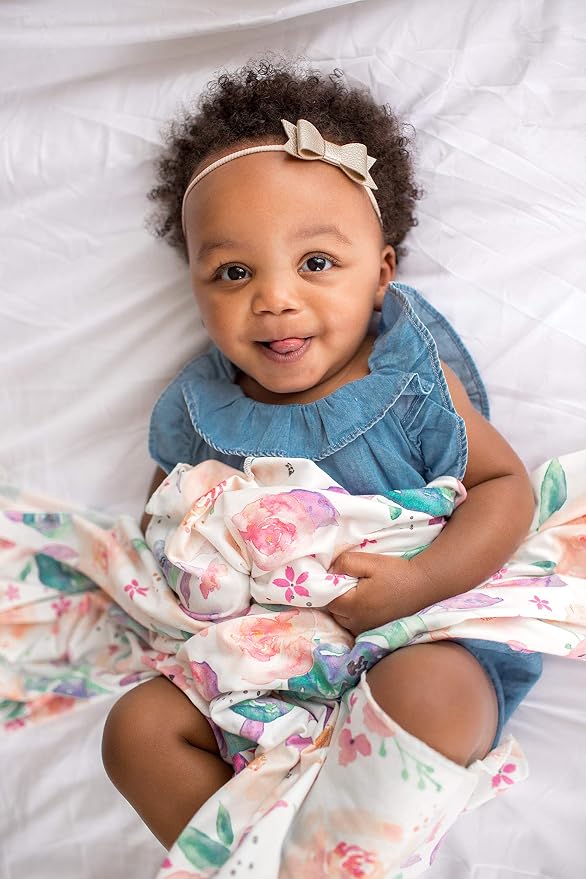 Copper Pearl Swaddle Blankets for Newborns | Soft Stretchy Receiving Blankets - Image 8