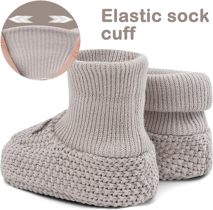 Newborn Shoes Knit Soft Baby Sock Booties - Image 3
