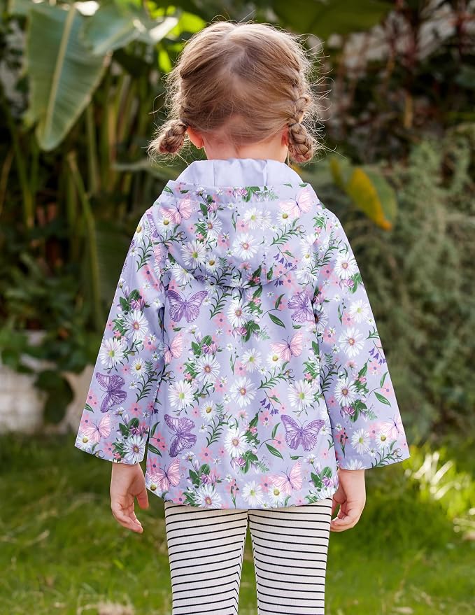 Arshiner Toddler Girls Waterproof Hooded Coat Jacket Outwear Raincoat - Image 3