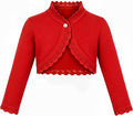 Lilax Little Girls' Knit Long Sleeve Button Closure Bolero Cardigan Shrug by Lilax