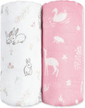GLLQUEN BABY Muslin Swaddle Blankets 2Pk Receiving Blanket Large 35" x 40" | by GLLQUENBABY