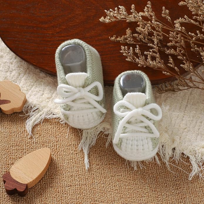 Baby Booties Newborn Baby First Shoes | Cozy Warm Knit Soft Booties - Image 4