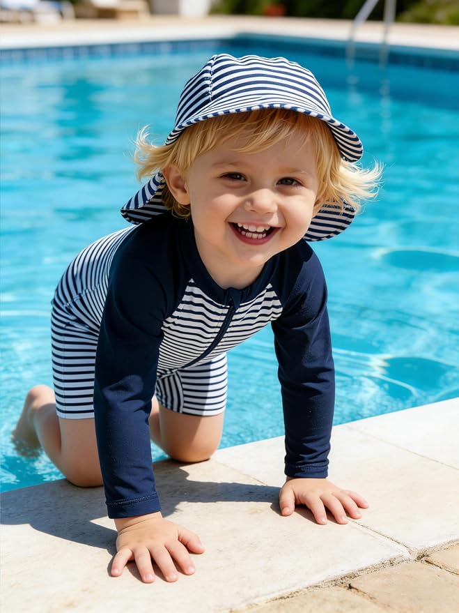 UPF 50+ Baby Toddler Boy One Piece Swimsuit - Image 3