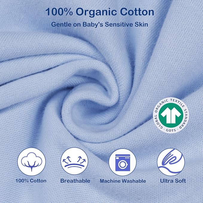 Baby Sleep Sack Swaddle 2 Pack, 3-Way Adjustable, Organic Cotton | Swaddles 3-6 - Image 8