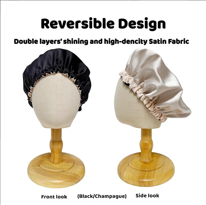 AKISS Baby Infant Newborn Toddler Satin Silk Hair Bonnet Cap - Image 2