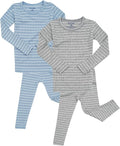 AVAUMA Stripe Pattern Baby Boys Girls Pajama Set Kids Toddler Snug fit Ribbed by AVAUMA