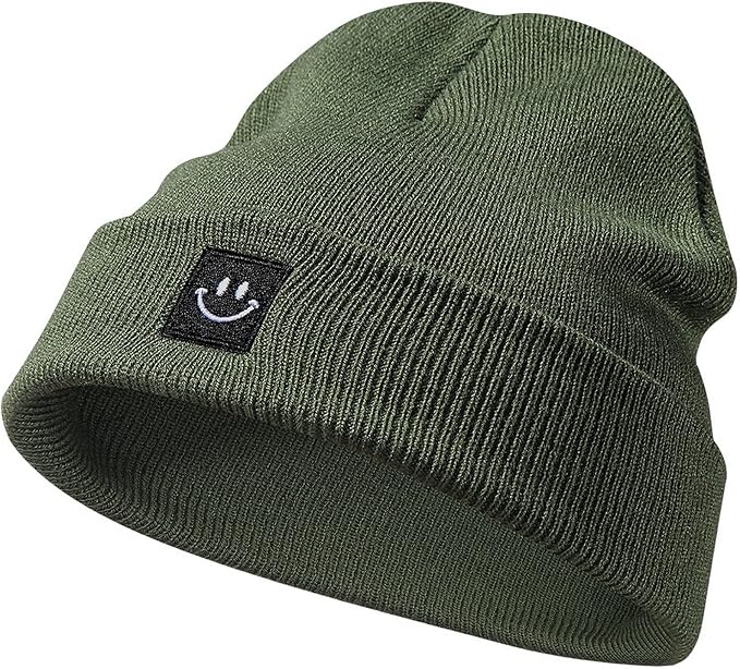 Baby Beanie Knit Ski Hat with Cute Face - Image 2