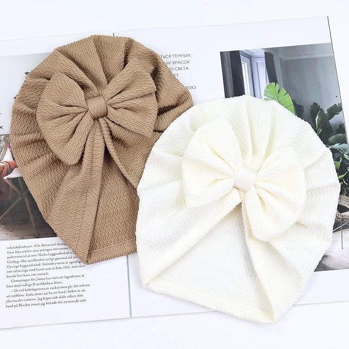 Cinaci 4 Pieces Baby Girls Turban Hats - Image 7
