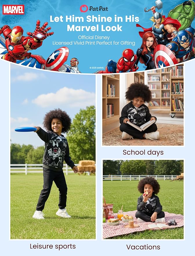 Marvel Zipper Hoodie Spiderman Hood Sweatshirt Hulk Cardigan Boy Girl 2-12Y | - Image 6