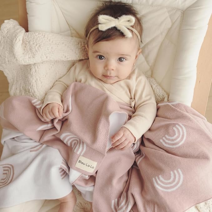 Knit Baby Swaddle Blanket for Girls - Image 2
