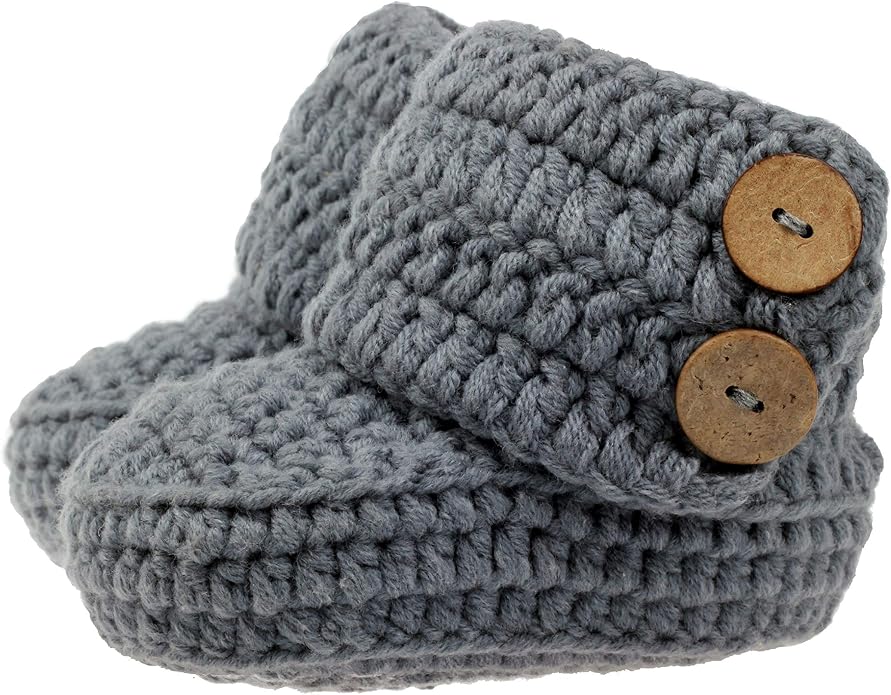 Knit Crochet Baby Booties Newborn Socks Handmade Shoes Deep - Image 2