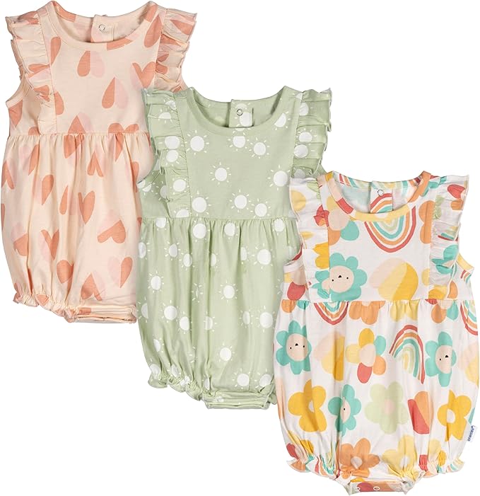 Onesies Brand Baby Girls' 3-pack Romper by OnesiesBrand