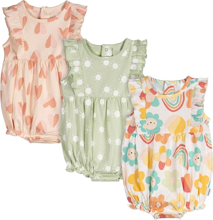 Onesies Brand Baby Girls' 3-pack Romper by OnesiesBrand
