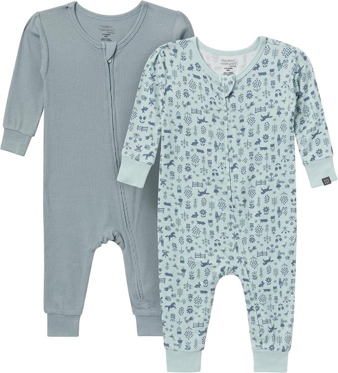 Modern Moments by Gerber Baby Viscose 2-pack Footless Tight Fitting Pajamas by ModernMomentsbyGerber