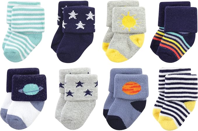 Hudson Baby Baby 8-pack Cotton Rich Newborn and Terry Socks by HudsonBaby