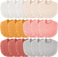 Kenning 18 Pcs Baby Muslin Drool Bibs Ruffle Snap Button by Kenning