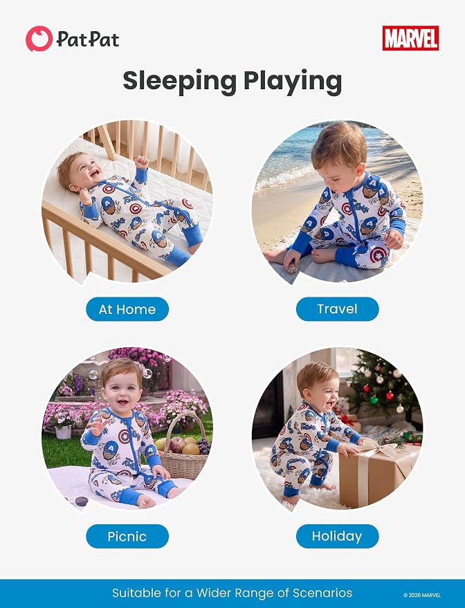 Disney Baby Viscose Made from Bamboo 2-Way Zipper Footie Outfit NB to Inf - Image 7