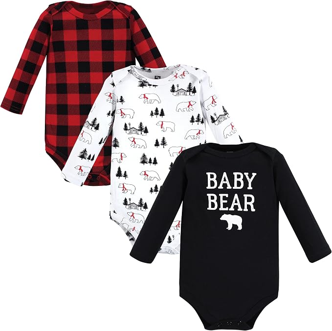 Hudson Baby baby-boys Cotton Long-sleeve Bodysuits 3-pack by HudsonBaby