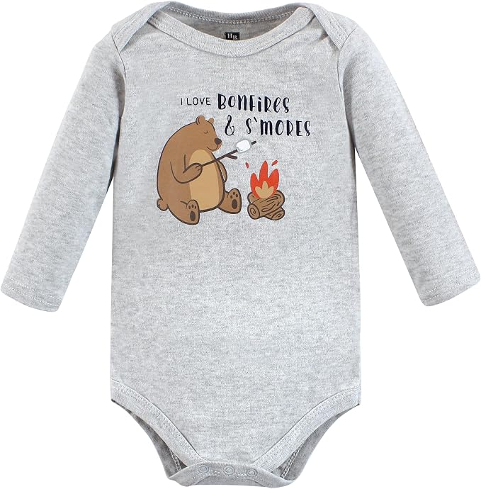 Hudson Baby baby-boys Cotton Long-sleeve Bodysuits 5-pack - Image 3